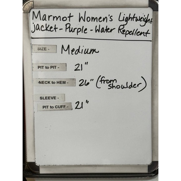 Marmot PreCip Rain Jacket Womens Medium Purple Waterproof Hooded Shell Gorpcore - Picture 15 of 15